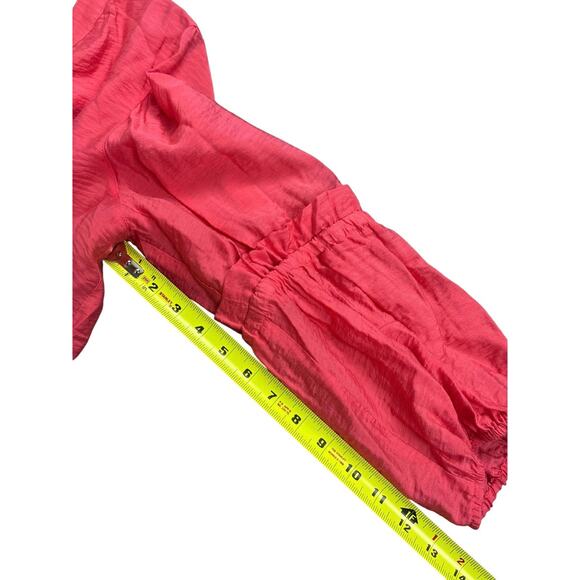 Multiples Women’s Large Coral Tunic Top Peasant Style 3/4 Sleeve Boho Chic - Picture 5 of 6